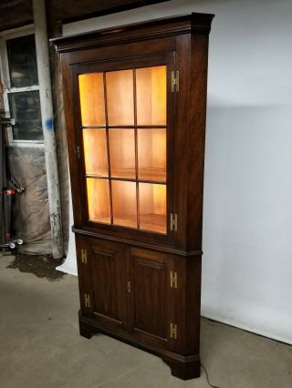 Vintage Henkel - Harris 9 Pane Mahogany Corner Cabinet 1116H - FREIGHT AVAILABLE 3