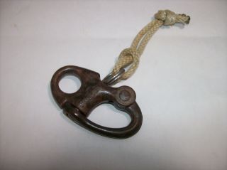 Vintage Bronze Snap Shackle Fixed,  Sweden Made - Sailboat Snap Shackle 2 - 3/8 "