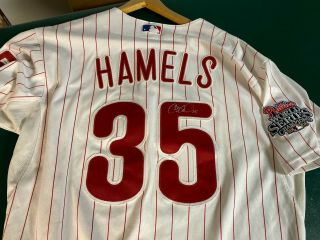 Philadelphia Phillies Cole Hamels Game Worn Jersey - Cubs - Rangers