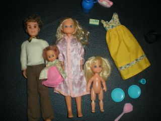 Vintage Sunshine Family Mattel Dolls.  18.  99