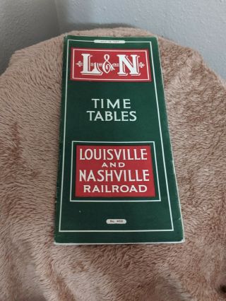 1937 Vintage L&n Louisville And Nashville Railroad Time Tables No.  456