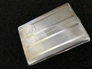 Antique Russian Imperial 84 Silver Cigarette Case W/engraved Initials.  Appr.  1908