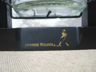 Vintage Johnnie Walker Black Label Bottle Wood Swing Cradle Stand Half Gallon 2