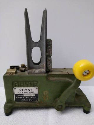 Vintage Rhyne Pick Machine Floral Stem Crimp Machine With Weights