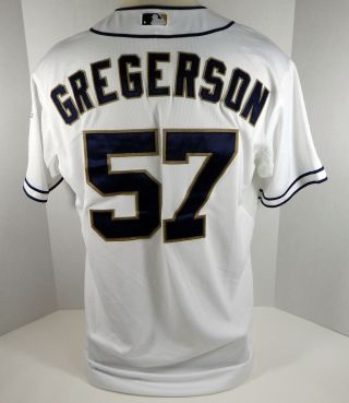 2012 San Diego Padres Luke Gregerson 57 Game Issued White Jersey
