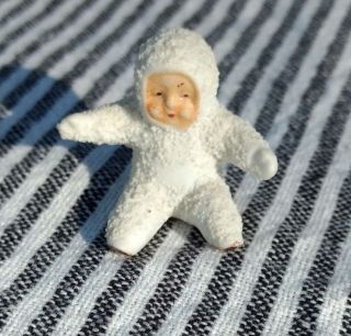 Snow Baby Doll Hertwig Bisque German Miniature Vintage Sitting Up Dollhouse