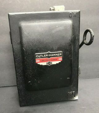 Vintage 30s Cutler - Hammer Enclosed Switch Electrical Breaker Box