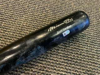 8/11 2015 Brett Gardner York Yankees Game Baseball Bat Repair Mlb Auth