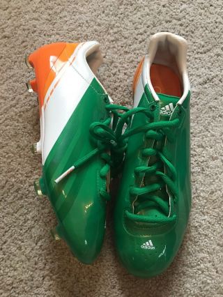 Adidas 2012 Team Issued Notre Dame Football Ireland Cleats Size 10 Awesome 33