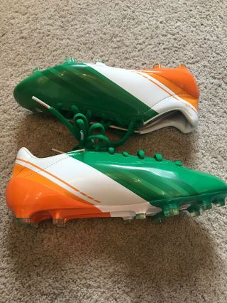 ADIDAS 2012 TEAM ISSUED NOTRE DAME FOOTBALL IRELAND CLEATS SIZE 10 AWESOME 33 3
