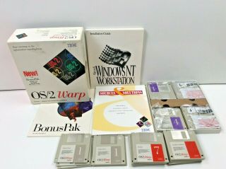 Vintage Ibm Os/2 Warp Software Set W/3.  5 " Disks Version 3 W/manuals