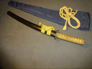 K64 Japanese Sword Wakizashi In Mountings " Tomoshige ",  Full Polish,