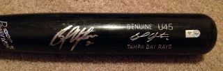 Bj Upton Signed Autographed Game - Baseball Bat,  Braves,  Rays,  Jsa & Mlb Auth