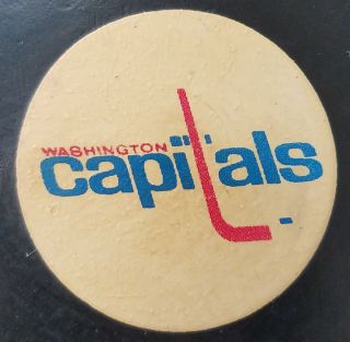 1974 - 77 Washington Capitals Vintage Nhl Converse Official Game Puck Art Ross Usa