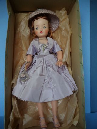 Vintage 1957 Alexander Cissy Doll W/ Box Lavender Box Pleats Cocktail Dress