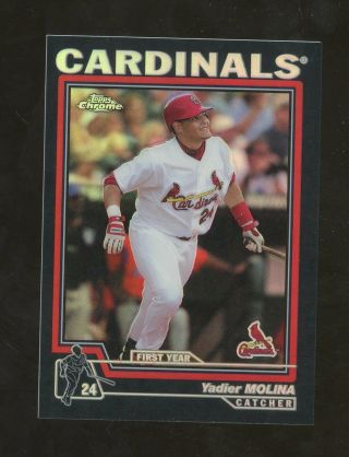 2004 Topps Chrome Black Refractor Yadier Molina St.  Louis Cardinals Rc Rookie