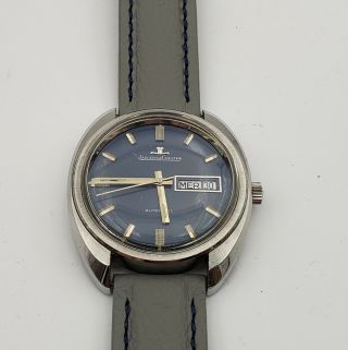 Rare Vintage Jaeger Lecoultre Blue Dial Club Automatic Watch With Strap