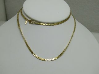 Vintage Monet C - Link Necklace,  Gold Tone,  1970 