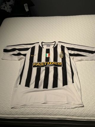 Vintage Nike Juventus Football Club Black & White Soccer Jersey - Xl Barely