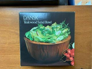 Mid Century Modern Vintage Dansk Staved Teak Wood Salad Bowl
