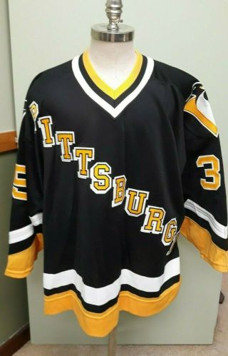 Tom Barrasso 1992 - 93 Pittsburgh Penguins Rare Style Game Hockey Maska Jersey