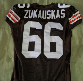 Paul Zukauskas Game Worn 2004 Cleveland Browns Jersey W/ Al Patch