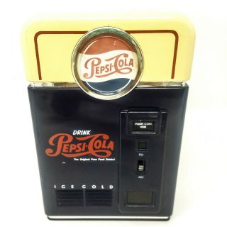 Vintage Nostalgic Look Pepsi Cola Machine Am/fm Radio Blue Portable Battery