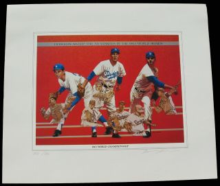 Union Oil Great Moments In L.  A.  Dodgers History Limited Edition Signed Prints
