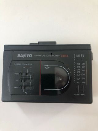 Vintage Sanyo Portable Stereo Cassette Player Mgr78 Am/fm Radio Equalizer M Gr78