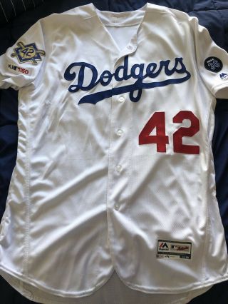 Los Angeles Dodgers Jackie Robinson Day Game Jersey Brock Stewart Issued