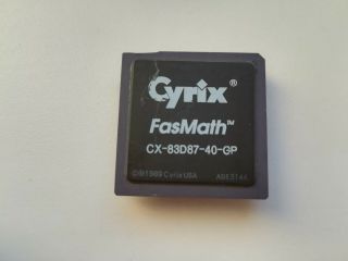 Cyrix Fasmath Cx - 83d87 - 40 - Gp,  80387 For 386,  Vintage Fpu,  Gold