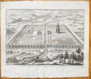 Calmet Large Engraving View Of Babylon - 1725