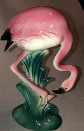 Vintage Ceramic Pink Flamingo Figurine 1950s Mid Century Modern