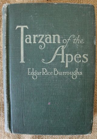 Antique 1914 Tarzan Of The Apes By Edgar Rice Burroughs A.  L.  Burt Company Vtg