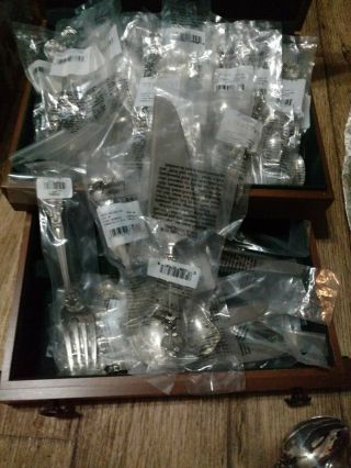 Gorham Chantilly Sterling Flatware Set For 8 Plus Never Opened
