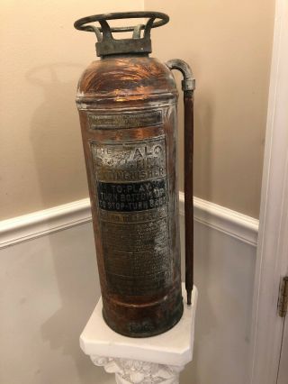 Antique Buffalo Copper Fire Extinguisher