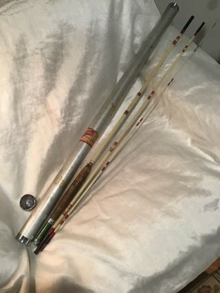 Vintage Shakespeare 8.  6 Ft 3 Pc Howald Wonderod Fly Rod 1380 B With Tube