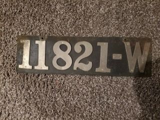 Antique 1910 Wisconsin License Plate