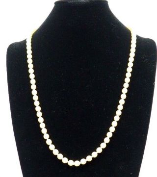 Vintage Fashion Miriam Haskell Designer Signed Faux Pearl 30 " Costume Necklace