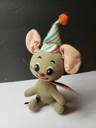 Vintage 1960s Dakin Dream Pet With Label Birthday Mouse