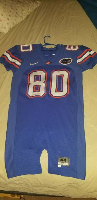 Florida Gators 2016 Size 44 Blue Nike Game Worn Jersey 80 Official