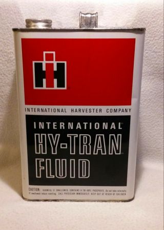 Vintage International Harvester Hy - Tran Fluid One Gallon Tin Can