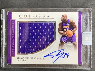 2016 - 17 National Treasures Shaquille O’neal Colossal Jersey Auto Black Box 1/1