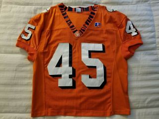 HAROLD MEANS Clemson Tigers Game Worn Jersey NCAA Russell Stripe Neck Rare 2