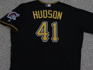 Hudson Size 50 41 2017 Pittsburgh Pirates Game Jersey Alt Black Mlb Holo