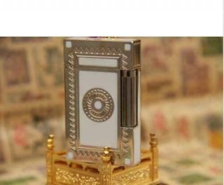 S T Dupont Cigar Lighter Ligne 2 Chinese White Lacquer Cling Sound White&silver