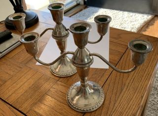 Set Of Vintage Duchin Creation Weighted Sterling Silver Candle Sticks