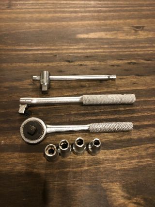 Vintage Giller Tools Set 1/4 Ratchet,  Breaker Bar,  T - Handle And Sockets