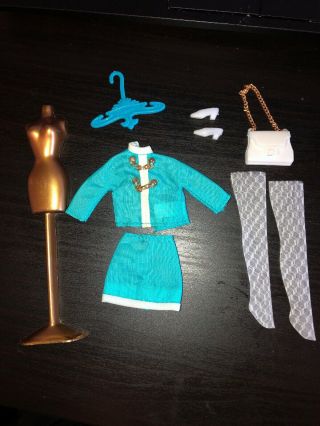 Vintage Topper Dawn Doll Outfit 727 Chain ‘er Up Blue Version Complete