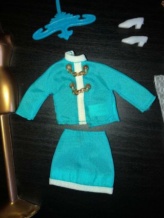 Vintage Topper Dawn Doll Outfit 727 Chain ‘er Up Blue Version Complete 2